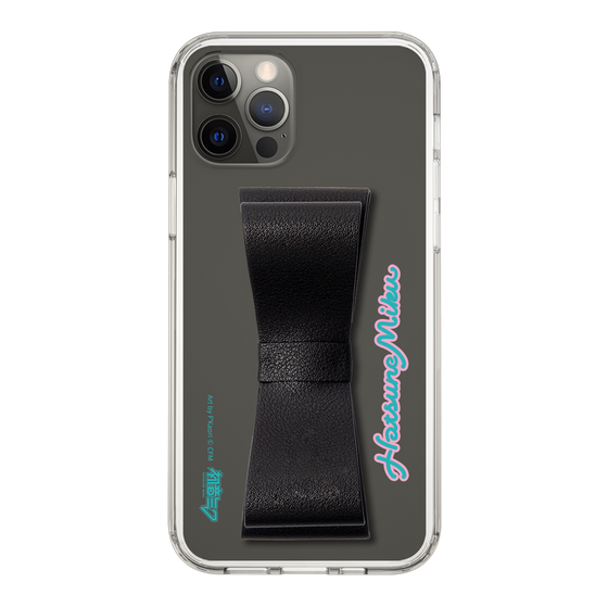 Slim Protection Case - STAND & RING RIBBON Black［ HATSUNE MIKU - Ribbon - Logo ］
