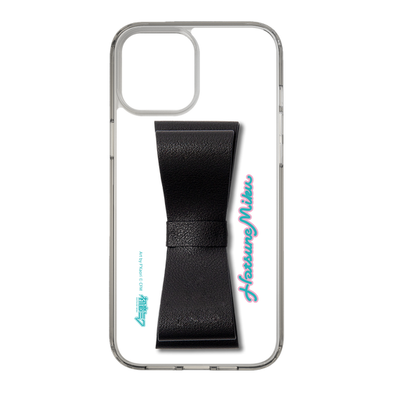 Slim Protection Case - STAND & RING RIBBON Black［ HATSUNE MIKU - Ribbon - Logo ］