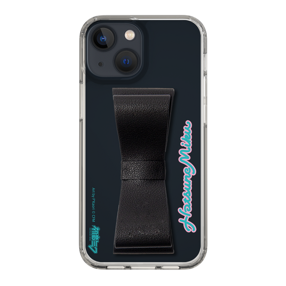Slim Protection Case - STAND & RING RIBBON Black［ HATSUNE MIKU - Ribbon - Logo ］