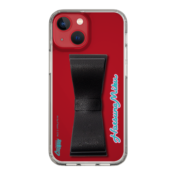 Slim Protection Case - STAND & RING RIBBON Black［ HATSUNE MIKU - Ribbon - Logo ］