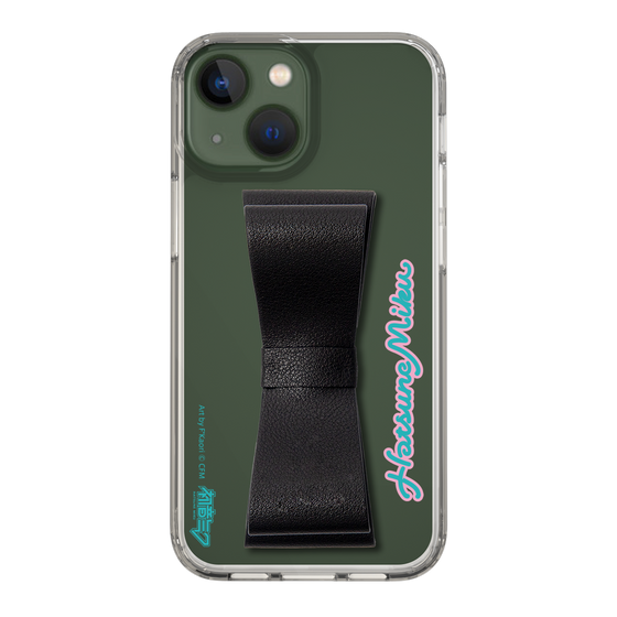 Slim Protection Case - STAND & RING RIBBON Black［ HATSUNE MIKU - Ribbon - Logo ］