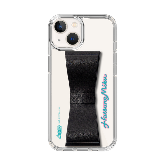 Slim Protection Case - STAND & RING RIBBON Black［ HATSUNE MIKU - Ribbon - Logo ］