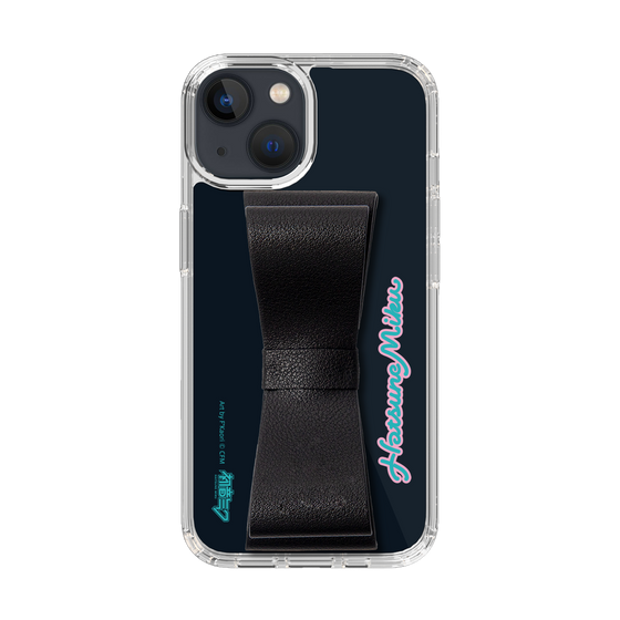 Slim Protection Case - STAND & RING RIBBON Black［ HATSUNE MIKU - Ribbon - Logo ］