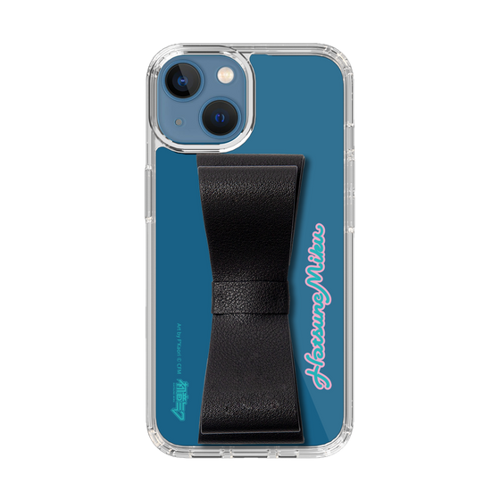 Slim Protection Case - STAND & RING RIBBON Black［ HATSUNE MIKU - Ribbon - Logo ］