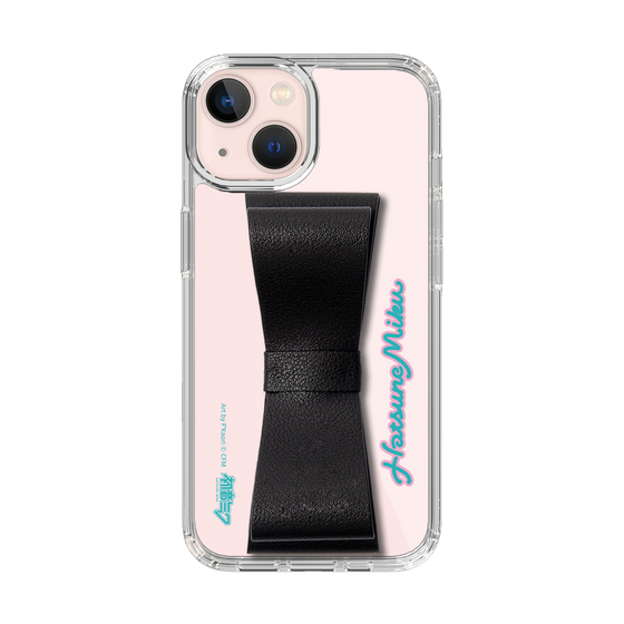 Slim Protection Case - STAND & RING RIBBON Black［ HATSUNE MIKU - Ribbon - Logo ］