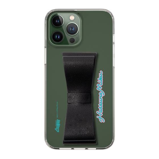 Slim Protection Case - STAND & RING RIBBON Black［ HATSUNE MIKU - Ribbon - Logo ］