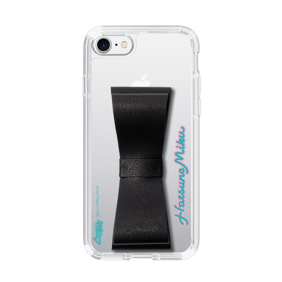 Slim Protection Case - STAND & RING RIBBON Black［ HATSUNE MIKU - Ribbon - Logo ］