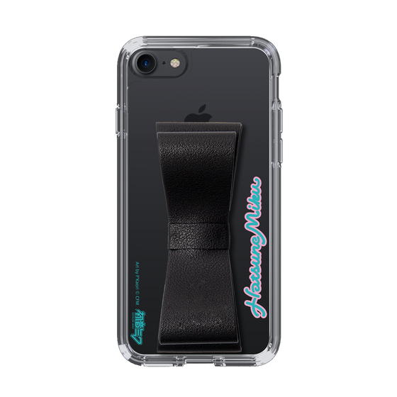 Slim Protection Case - STAND & RING RIBBON Black［ HATSUNE MIKU - Ribbon - Logo ］