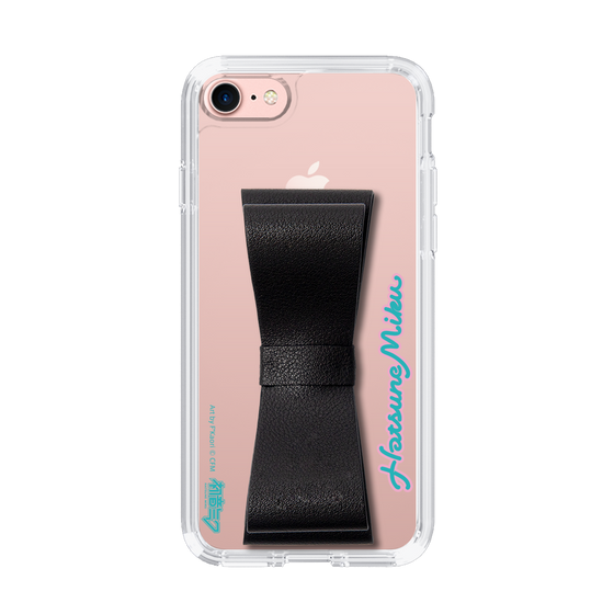 Slim Protection Case - STAND & RING RIBBON Black［ HATSUNE MIKU - Ribbon - Logo ］