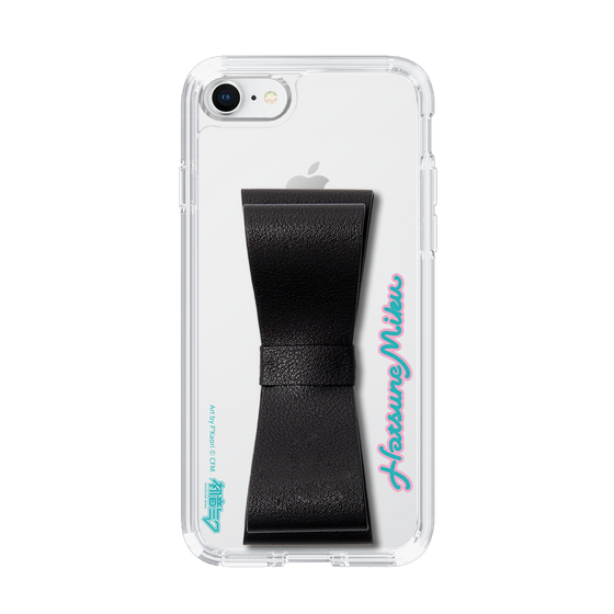 Slim Protection Case - STAND & RING RIBBON Black［ HATSUNE MIKU - Ribbon - Logo ］