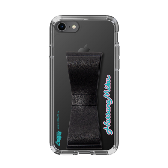 Slim Protection Case - STAND & RING RIBBON Black［ HATSUNE MIKU - Ribbon - Logo ］
