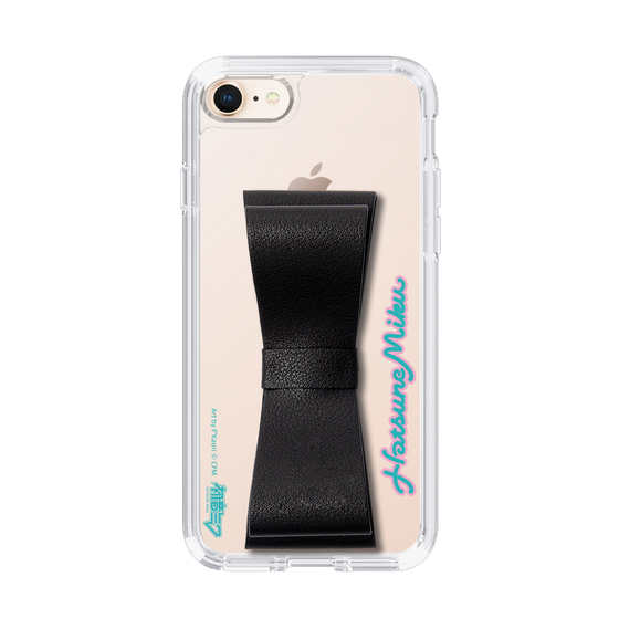 Slim Protection Case - STAND & RING RIBBON Black［ HATSUNE MIKU - Ribbon - Logo ］