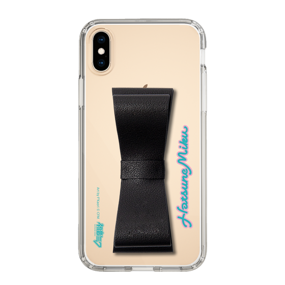 Slim Protection Case - STAND & RING RIBBON Black［ HATSUNE MIKU - Ribbon - Logo ］