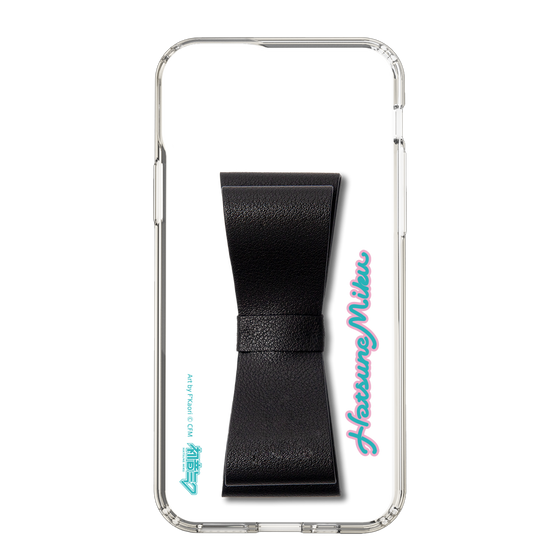 Slim Protection Case - STAND & RING RIBBON Black［ HATSUNE MIKU - Ribbon - Logo ］