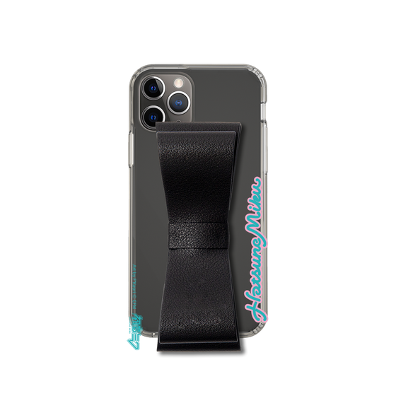 Slim Protection Case - STAND & RING RIBBON Black［ HATSUNE MIKU - Ribbon - Logo ］