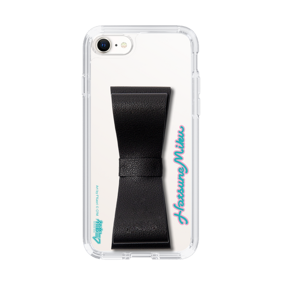 Slim Protection Case - STAND & RING RIBBON Black［ HATSUNE MIKU - Ribbon - Logo ］