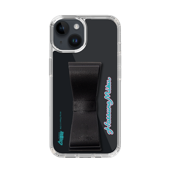 Slim Protection Case - STAND & RING RIBBON Black［ HATSUNE MIKU - Ribbon - Logo ］