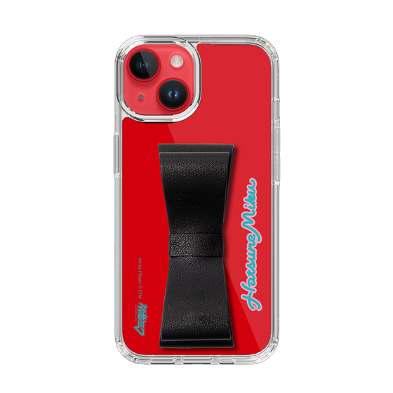 Slim Protection Case - STAND & RING RIBBON Black［ HATSUNE MIKU - Ribbon - Logo ］