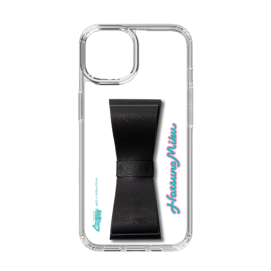 Slim Protection Case - STAND & RING RIBBON Black［ HATSUNE MIKU - Ribbon - Logo ］