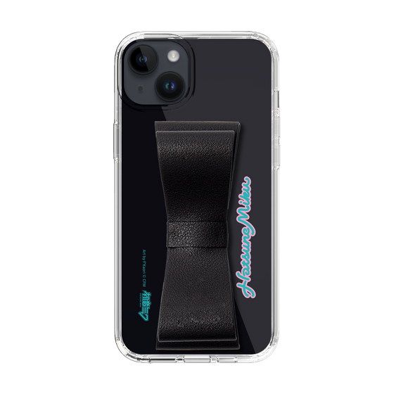 Slim Protection Case - STAND & RING RIBBON Black［ HATSUNE MIKU - Ribbon - Logo ］