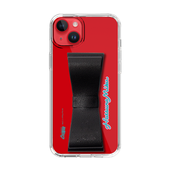 Slim Protection Case - STAND & RING RIBBON Black［ HATSUNE MIKU - Ribbon - Logo ］