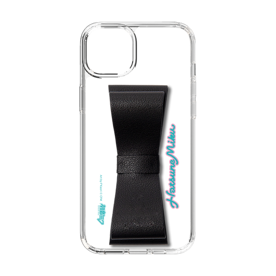 Slim Protection Case - STAND & RING RIBBON Black［ HATSUNE MIKU - Ribbon - Logo ］