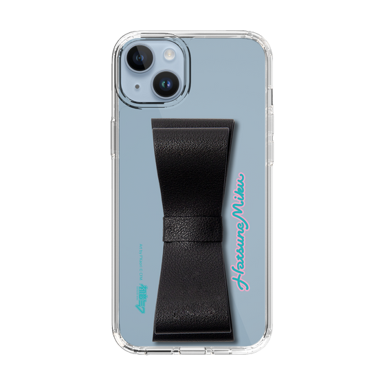 Slim Protection Case - STAND & RING RIBBON Black［ HATSUNE MIKU - Ribbon - Logo ］