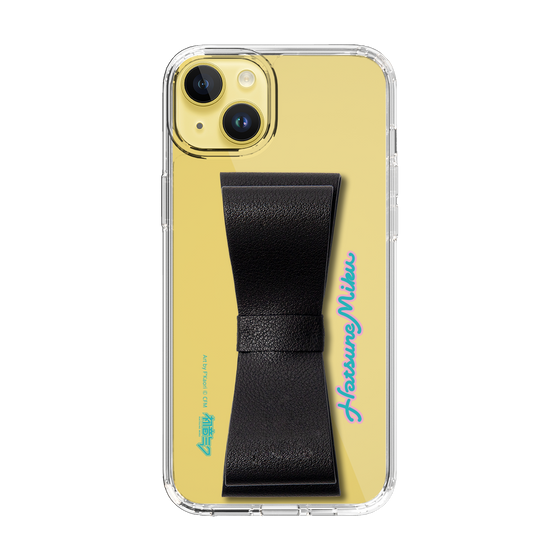 Slim Protection Case - STAND & RING RIBBON Black［ HATSUNE MIKU - Ribbon - Logo ］