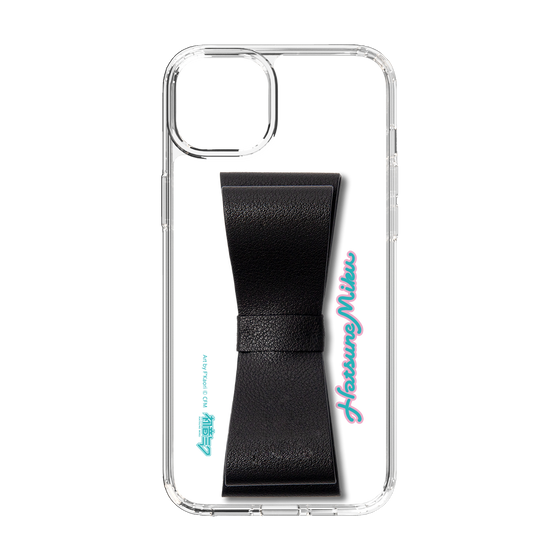 Slim Protection Case - STAND & RING RIBBON Black［ HATSUNE MIKU - Ribbon - Logo ］