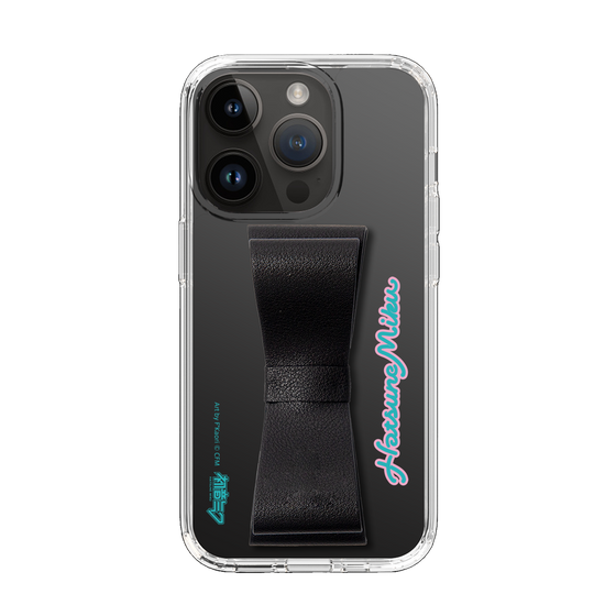 Slim Protection Case - STAND & RING RIBBON Black［ HATSUNE MIKU - Ribbon - Logo ］