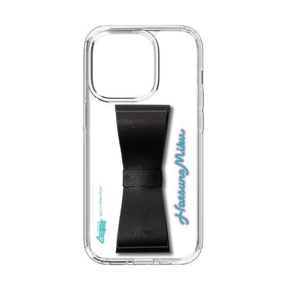 Slim Protection Case - STAND & RING RIBBON Black［ HATSUNE MIKU - Ribbon - Logo ］