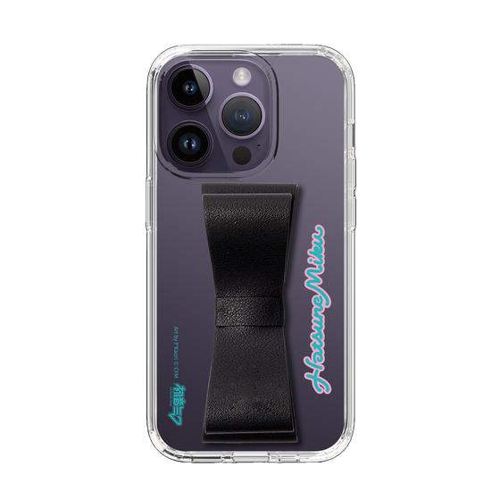 Slim Protection Case - STAND & RING RIBBON Black［ HATSUNE MIKU - Ribbon - Logo ］