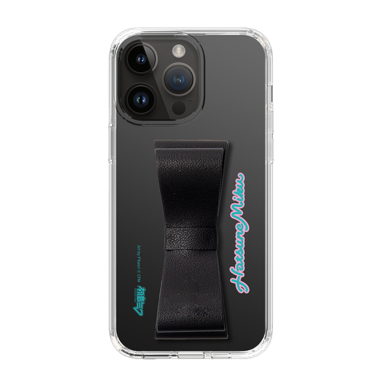 Slim Protection Case - STAND & RING RIBBON Black［ HATSUNE MIKU - Ribbon - Logo ］