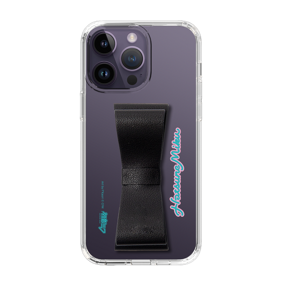 Slim Protection Case - STAND & RING RIBBON Black［ HATSUNE MIKU - Ribbon - Logo ］