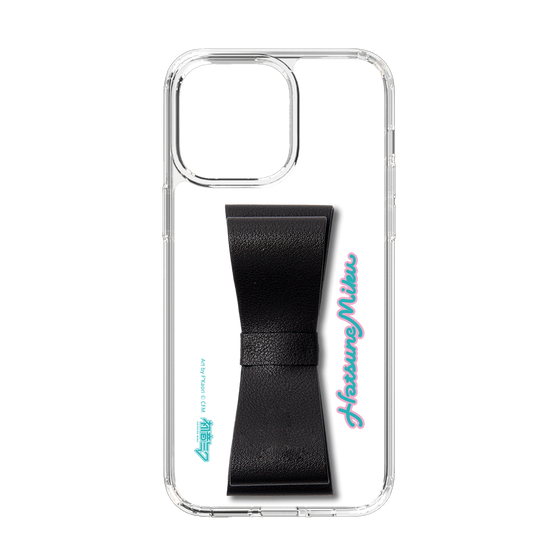 Slim Protection Case - STAND & RING RIBBON Black［ HATSUNE MIKU - Ribbon - Logo ］