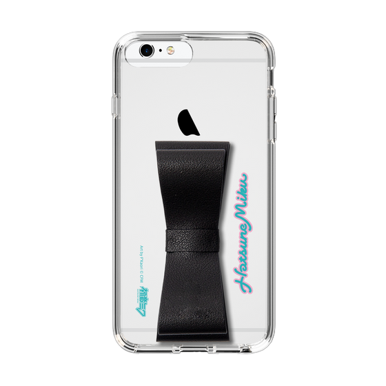 Slim Protection Case - STAND & RING RIBBON Black［ HATSUNE MIKU - Ribbon - Logo ］