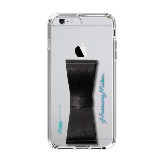 Slim Protection Case - STAND & RING RIBBON Black［ HATSUNE MIKU - Ribbon - Logo ］