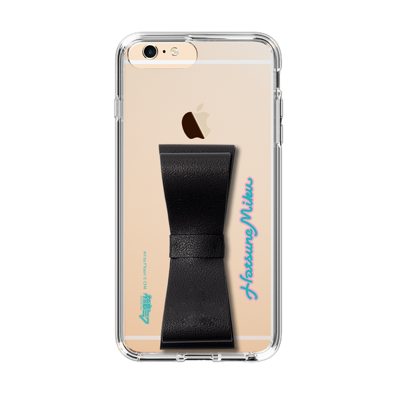Slim Protection Case - STAND & RING RIBBON Black［ HATSUNE MIKU - Ribbon - Logo ］