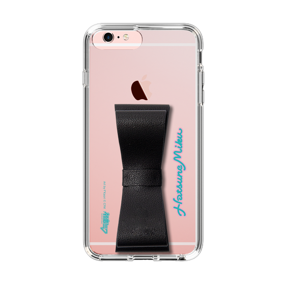 Slim Protection Case - STAND & RING RIBBON Black［ HATSUNE MIKU - Ribbon - Logo ］