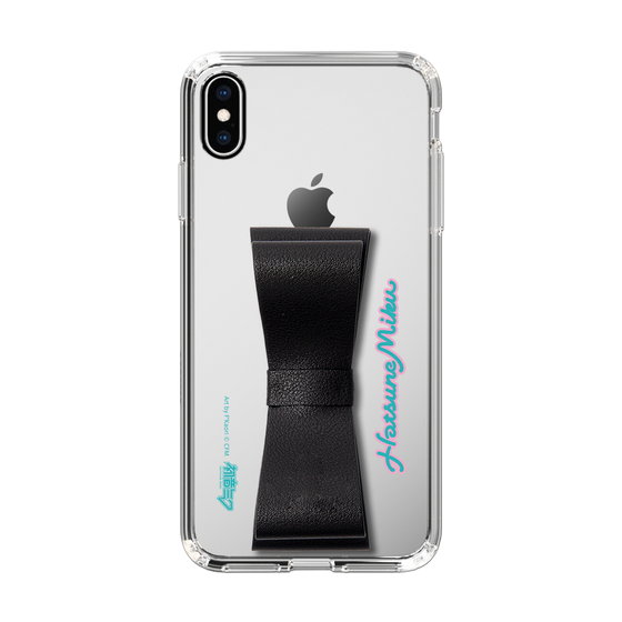 Slim Protection Case - STAND & RING RIBBON Black［ HATSUNE MIKU - Ribbon - Logo ］