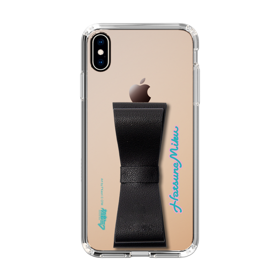 Slim Protection Case - STAND & RING RIBBON Black［ HATSUNE MIKU - Ribbon - Logo ］