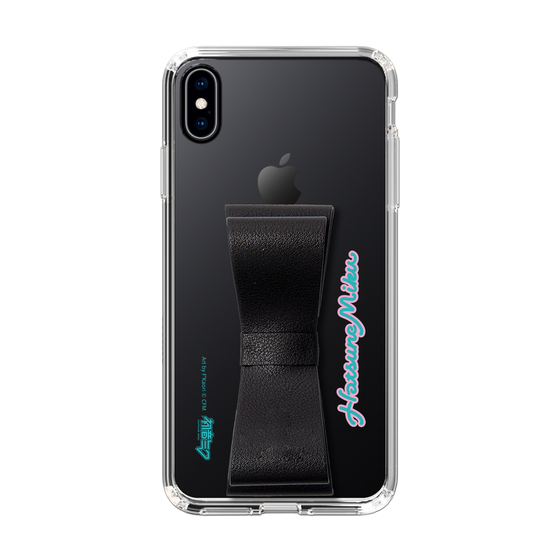 Slim Protection Case - STAND & RING RIBBON Black［ HATSUNE MIKU - Ribbon - Logo ］