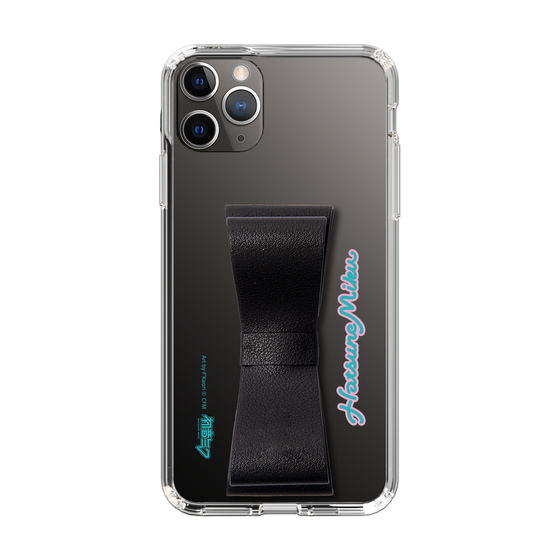 Slim Protection Case - STAND & RING RIBBON Black［ HATSUNE MIKU - Ribbon - Logo ］