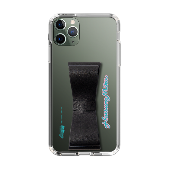 Slim Protection Case - STAND & RING RIBBON Black［ HATSUNE MIKU - Ribbon - Logo ］