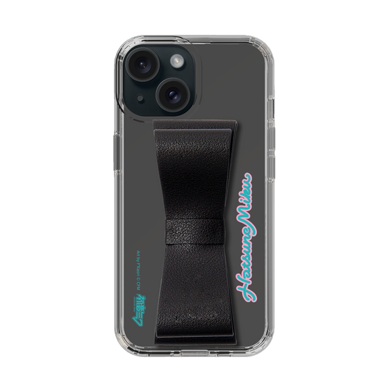 Slim Protection Case - STAND & RING RIBBON Black［ HATSUNE MIKU - Ribbon - Logo ］