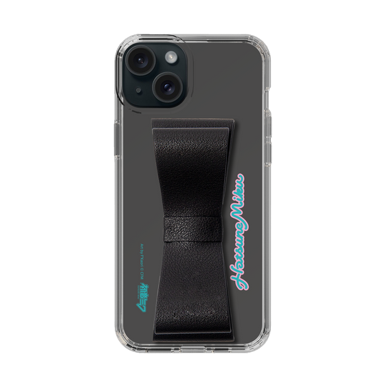 Slim Protection Case - STAND & RING RIBBON Black［ HATSUNE MIKU - Ribbon - Logo ］