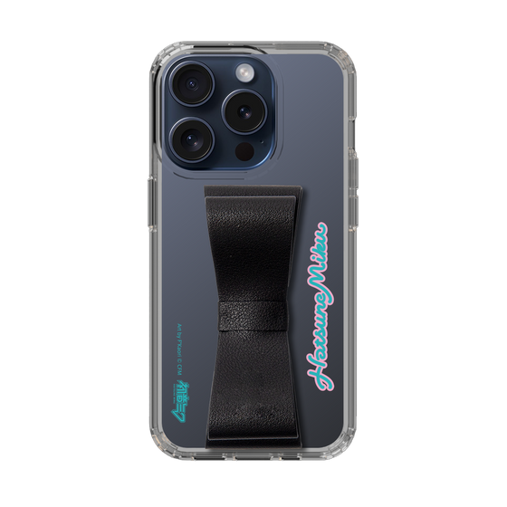 Slim Protection Case - STAND & RING RIBBON Black［ HATSUNE MIKU - Ribbon - Logo ］