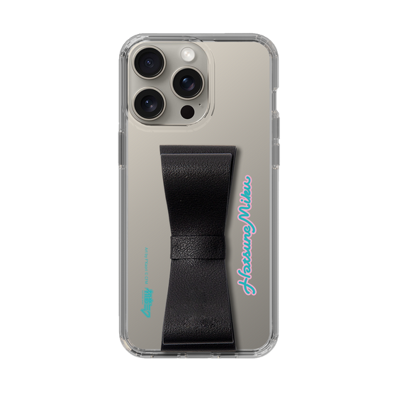 Slim Protection Case - STAND & RING RIBBON Black［ HATSUNE MIKU - Ribbon - Logo ］