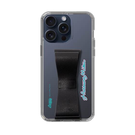 Slim Protection Case - STAND & RING RIBBON Black［ HATSUNE MIKU - Ribbon - Logo ］