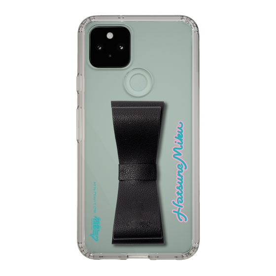 Slim Protection Case - STAND & RING RIBBON Black［ HATSUNE MIKU - Ribbon - Logo ］